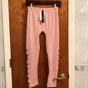 Eye Candy blush pink cutout leggings size L
